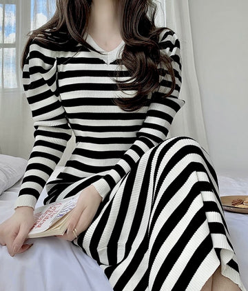 Striped Knitted Dress